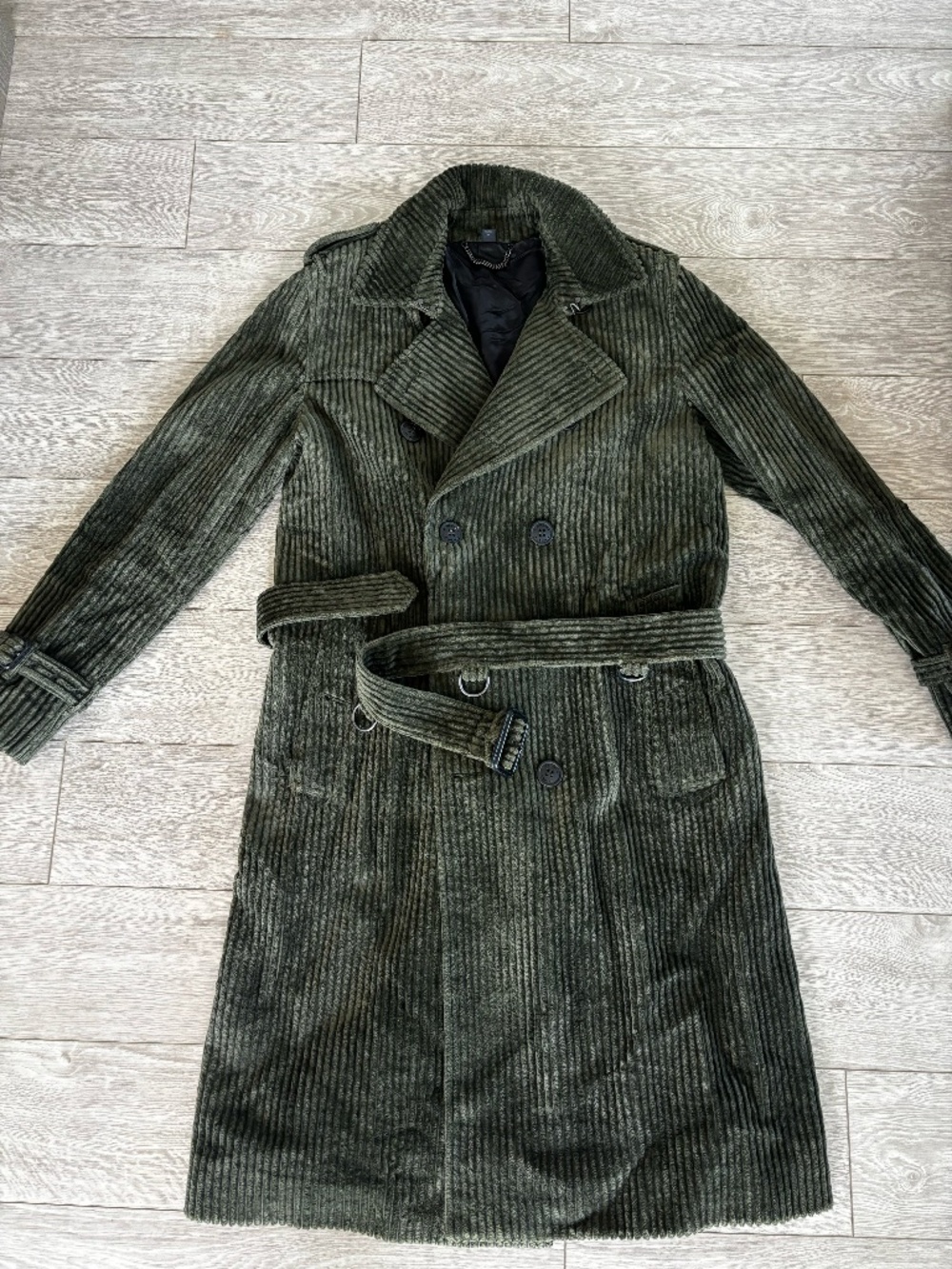 BURBERRY PRORSUM corduroy trench coat